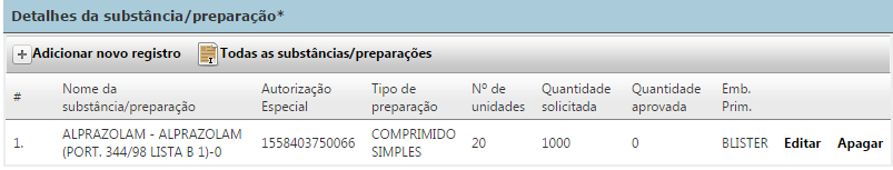 Pedido de Autorização de Importação/Exportação