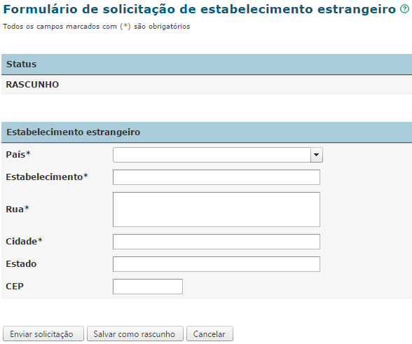 Inclusão de Registro de