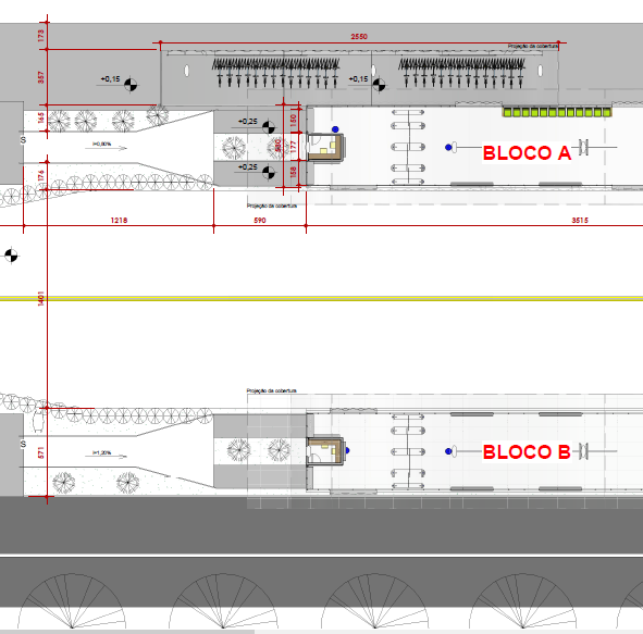 Solicitamos informar com que quantidade de bloqueios com vâo de 50 cm e com vão de 90 cm deverão ser equipadas as estações do Tipo 3. Resposta 50: Vide resposta ao Esclarecimento 46.