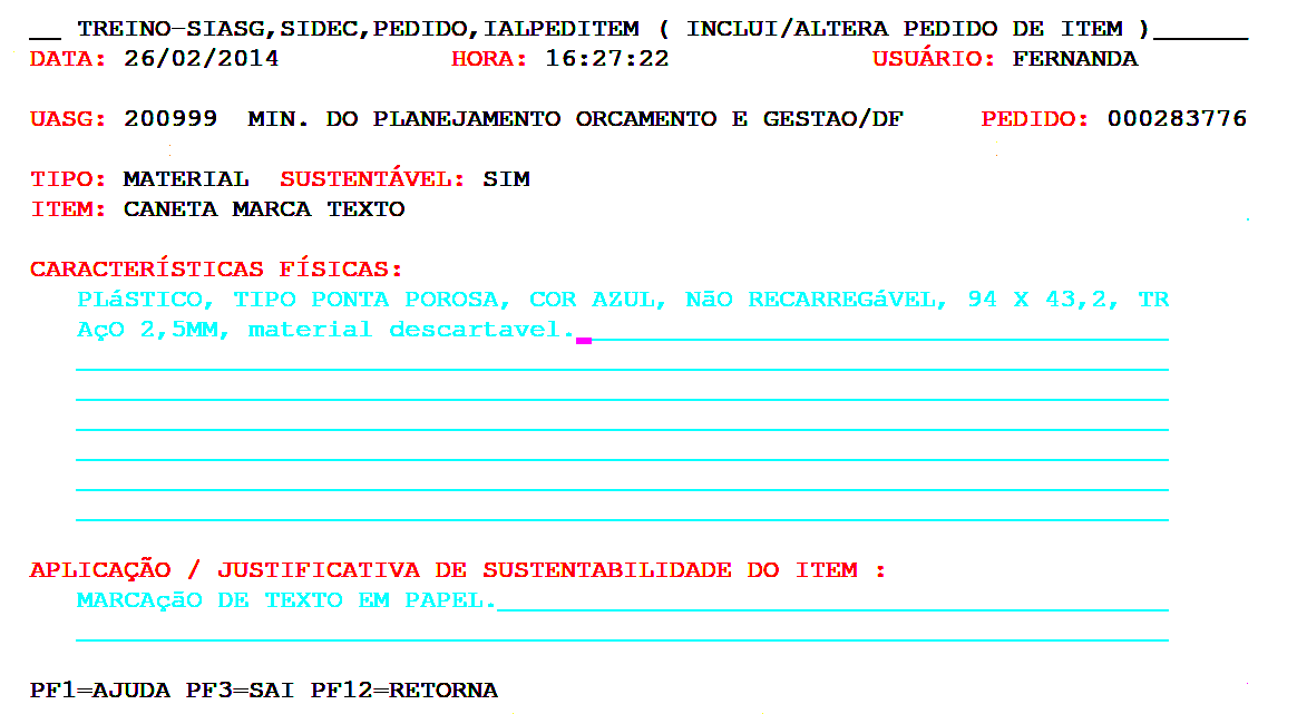 Figura 42 O sistema exibirá a confirmação da alteração, o usuário deverá