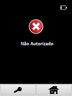 Por outro lado, se a fechadura não reconhecer o usuário em 20 segundos uma mensagem de acesso não