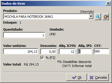 Cálculo do preço de custo O cálculo de preço de custo realizado pelo sistema no momento da Entrada de nota fiscal de compra com substituição tributária foi alterado para todas as fórmulas de cálculo.