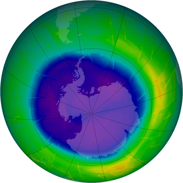 O BURACO NA CAMADA DE OZÔNIO A destruição do Ozônio ocorre na primavera ( setembro a dezembro).