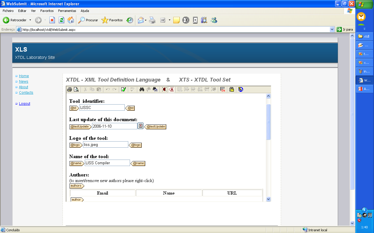 XLS XTDL Laboratory Site Esquema de