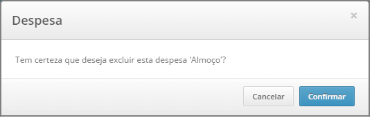 8.1.3 - Excluir Para excluir uma despesa basta clicar na imagem localizada a esquerda da listagem de despesas, conforme abaixo.