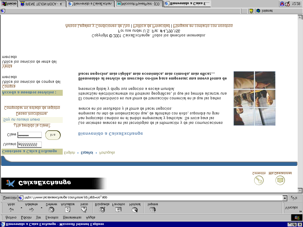 COMO CRIAR UM LEILAO DE COMPRA? 1 - Através da Internet acesse a página Web www.caixaexchange.com e o link Entrada Caixaexchange.