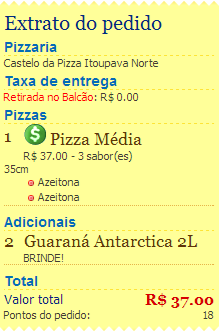 27 Figura 12 - Escolha dos adicionais Fonte: Vale Pizza (2011).