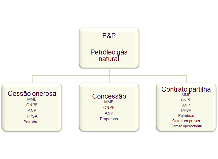 19 6. O papel das instituições na exploração e produção do petróleo no Brasil A partir da aprovação do marco regulatório do Pré-sal, as atividades de E&P poderão ser desenvolvidas sob as regras de