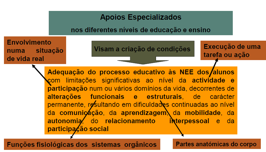 enquanto modalidade de educação e ensino visa responder a necessidades educativas especiais de carácter permanente, decorrentes de limitações ou incapacidades, que se manifestam de modo sistemático,