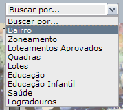 5 Consultas No canto superior esquerdo, acima do mapa, está posicionada uma caixa de texto dedicada à localizar e mostrar informações sobre objetos das camadas.