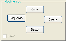 CAPÍTULO 5 IMPLEMENTAÇÃO 5.2.2 Motores de varrimento do telescópio controlo. O controlo dos motores de varrimento é efectuado no menu Movement da interface gráfica.