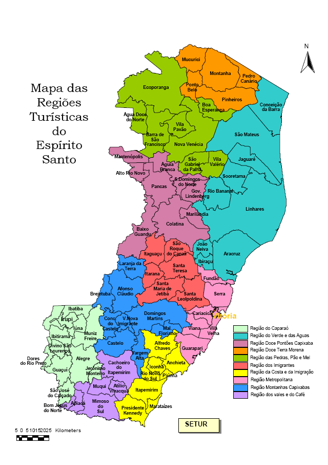 MAPA DAS REGIÕES