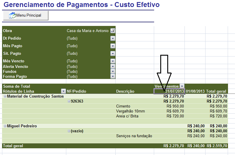 Figura 27 - Tela de Gerenciamento de Pagamentos 2.10.