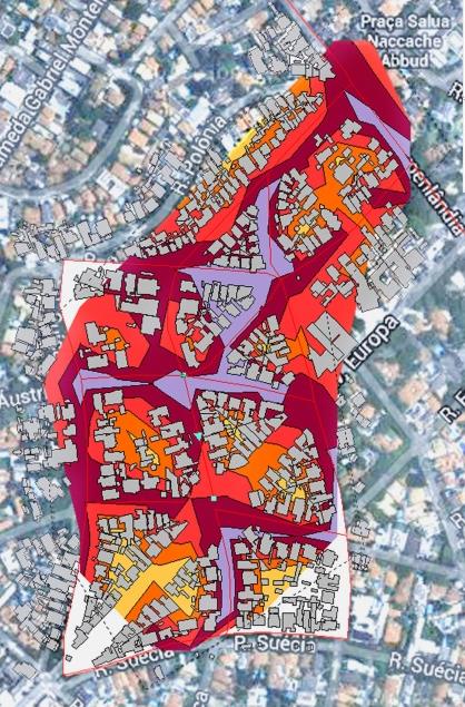 116 Figura 2 Mapas de ruído da Vila Madalena e Jardim Europa. São Paulo, 2014. Foram entrevistados 80 indivíduos. A média de idade foi 47.1, com desvio padrão de 0.