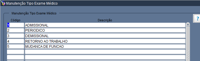 Página 119 Tipo Risco Atividade Você pode alterar ou adicionar tipos de risco atividade.