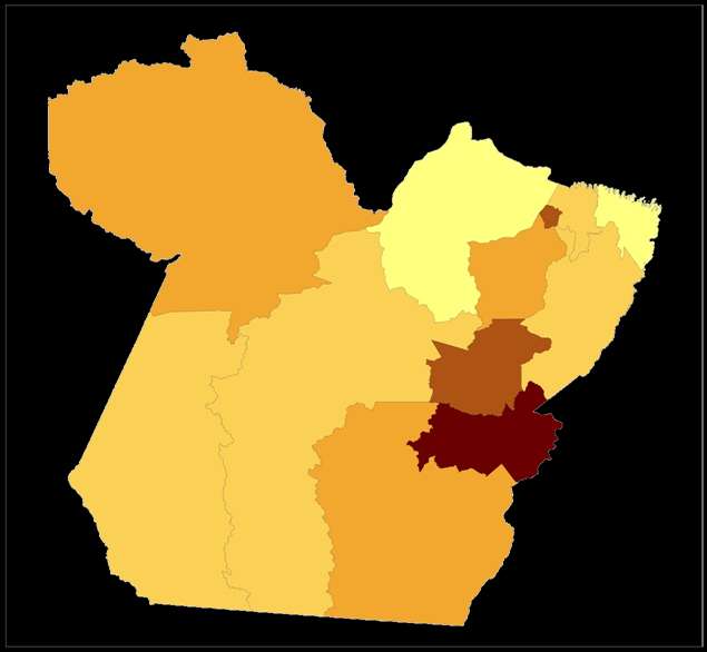 As Diferenças Regionais PIB per Capita a Preço de Mercado Corrente, segundo Região de Integração 2009 Pará R$7.