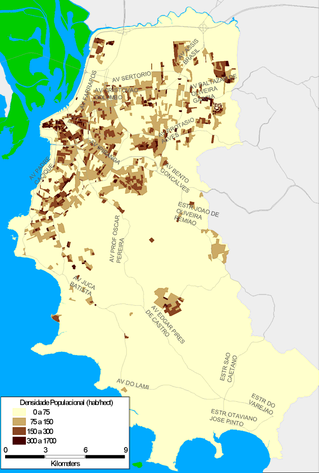 59 Figura 15 Densidade populacional por hectare em Porto Alegre (fonte: PORTO ALEGRE, 2007, p. 11) 6.2.1.3 Fases de implantação A proposta para o projeto piloto conta com a implantação por fases, culminando em um total de 5.