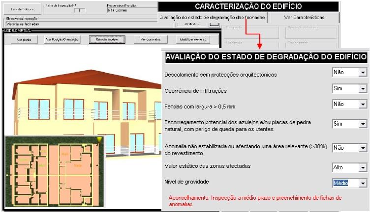 CAPÍTULO 4 TECNOLOGIA DE REALIDADE VIRTUAL Gomes (2010) criou um modelo de RV com o objectivo de apoiar a manutenção dos revestimentos exteriores das paredes de um edifício.