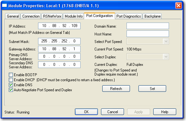 Instalação de um módulo de comunicação 1768 EtherNet/IP Capítulo 2 Configuração do endereço IP da rede com o ambiente Studio 5000 Siga essas etapas para usar a aplicação Logix Designer do ambiente