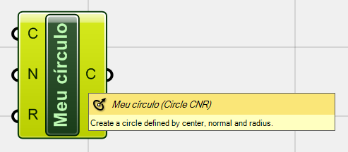 Descrição dos elementos e dos parâmetros dos elementos colocando o mouse sobre a parte central de um elemento é possível ver sua