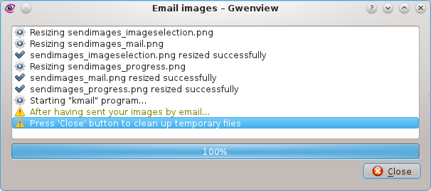 18.1.3 O Envio por E-Mail das Imagens em Acção Quando acabar de seleccionar os seus ficheiros, carregue em OK para abrir a janela de composição do seu cliente de e-mail favorito.
