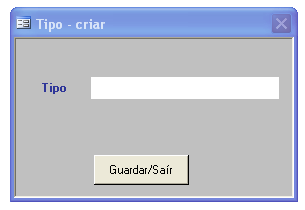 2.3 TIPO DE FRACÇÃO Clicando em Tabelas/Fracção-Tipo, surge a janela: Esta opção permite Criar, Eliminar ou Alterar a designação do tipo de fracção. Figura 2.