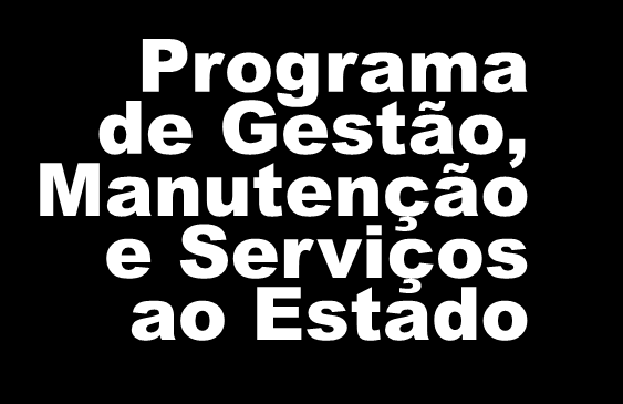 MINISTÉRIO DO PLANEJAMENTO Anexo II Programa de Gestão, Manutenção e Serviços ao Estado Os Programas de Gestão, Manutenção e Serviços ao Estado são instrumentos do Plano que classificam um