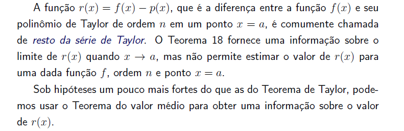 Solução: Estimativa da Função Resto