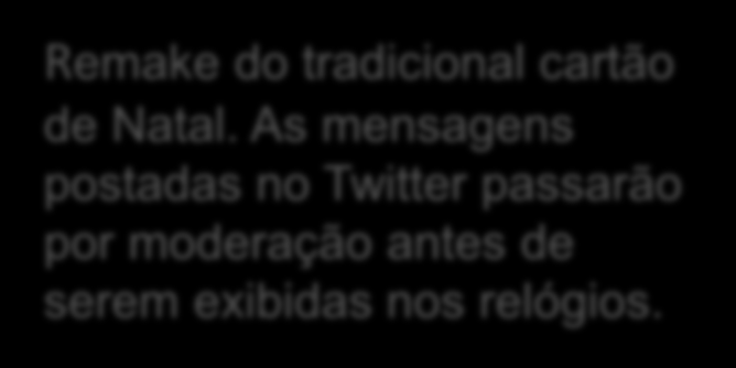 As mensagens postadas no Twitter