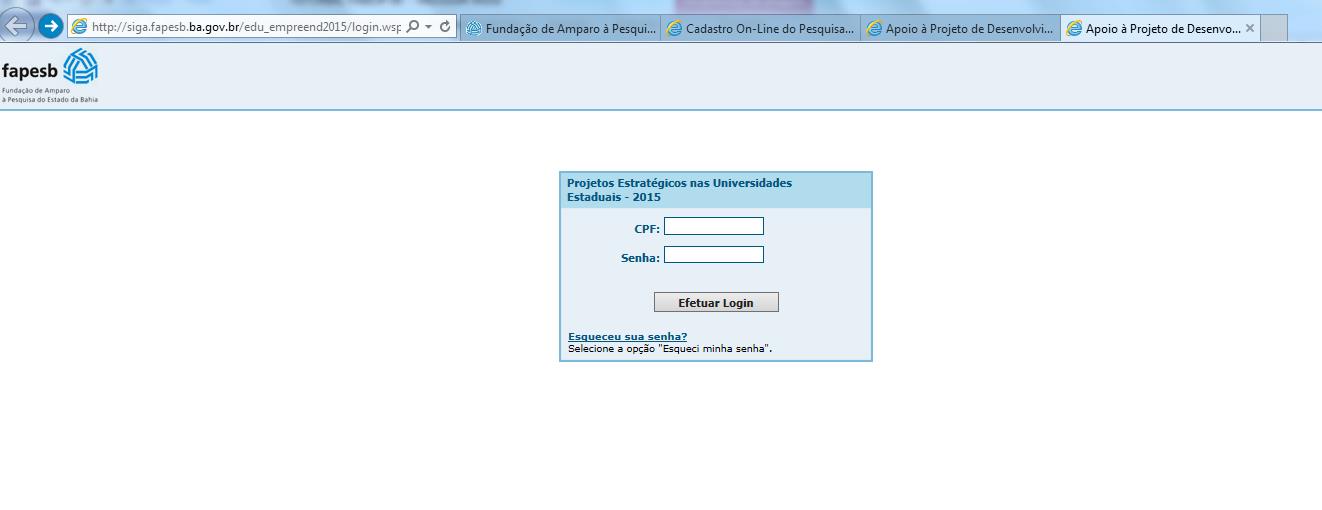 9. Ao selecionar o item formulário online de solicitação de apoio à Publicação