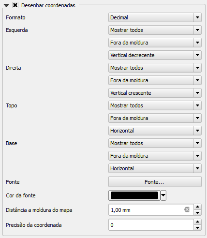 Para adicionar uma grade ao mapa devemos seguir os seguintes passos: 1. Nas propriedades do mapa, na opção Grades, clicar no botão + para adicionar uma nova grade. 2.