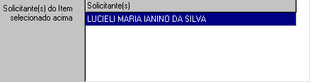 Sugestões de Compra 1.5 Solicitantes Indica quem solicitou determinado título. Para vincular todos os títulos ao solicitante, clicar em Sim para todos e Gravar.