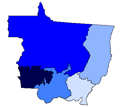 Perfil das mesorregiões Mato Grosso mesorregiões 1 3 O Mato Grosso possui uma economia com grande presença da agropecuária.