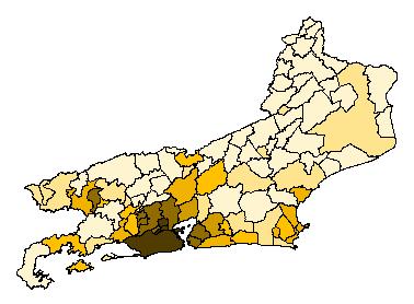 Geografia e População O Estado do Rio de Janeiro possui uma extensão territorial de 43.780 km 2, o que corresponde a 0,5% do território nacional.