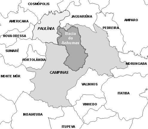 O município de Campinas e a bacia