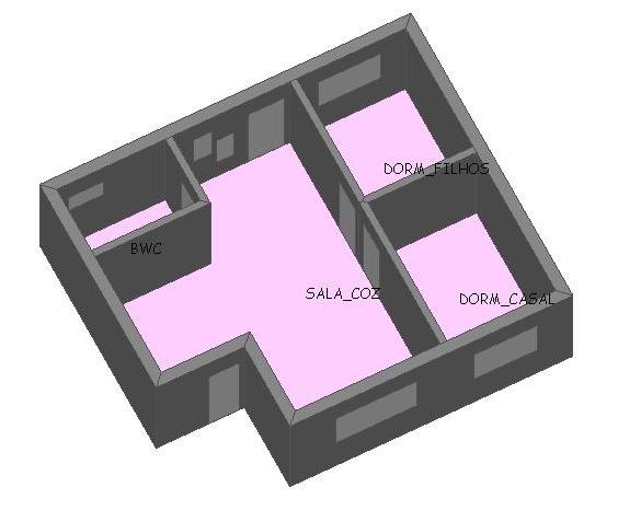 65 Figura 20 - Parede equivalente ZB2 Figura 21 - Cobertura equivalente ZB 2 3.2.3. Definição das zonas térmicas A edificação possui dois blocos, o térreo e a cobertura, representados nas Figuras 22 e 23.