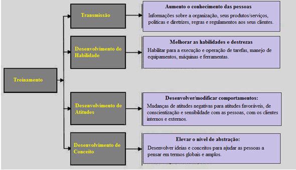 Figura 01: Processo de Treinamento. Fonte: Recursos Humanos: O Capital Humano das organizações pág: 392.