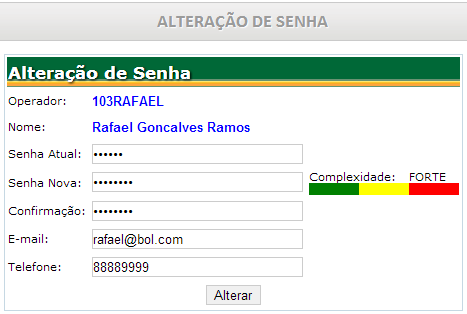 Após o login, visualizamos a tela principal, que apresenta ao centro: Avisos dos níveis Federal e Municipal; Na barra superior azul: Opções disponíveis do perfil; Na barra superior verde: Operador