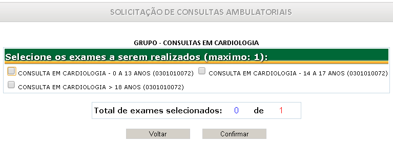 Figura 15. Tela de Solicitação do Procedimento Ambulatorial. 6.