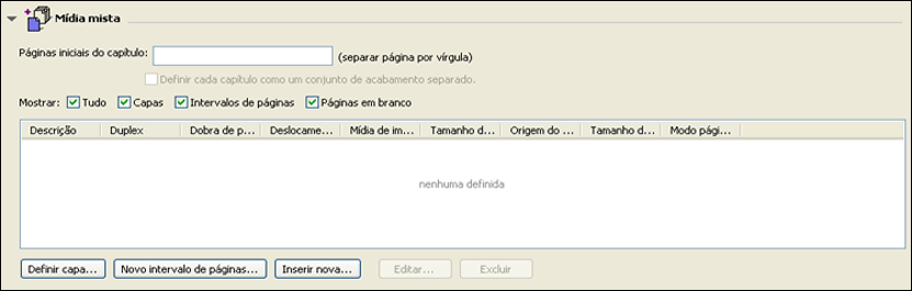 COMMAND WORKSTATION, WINDOWS EDITION 24 PARA DEFINIR ESPECIFICAÇÕES DE MÍDIA MISTA 1 Selecione ou clique com o botão direito do mouse em uma tarefa em spool/em espera na janela Tarefas ativas e