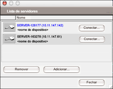 COMMAND WORKSTATION, MACINTOSH EDITION 37 2 Se nenhum servidor Fiery for encontrado, clique na guia Manual para pesquisar por nome DNS ou por endereço IP.