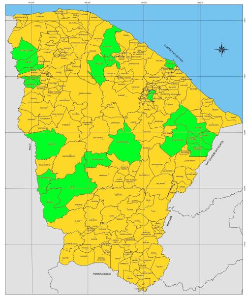 ÁREA DE ABRANGÊNCIA TERRITÓRIO RURAL MUNICÍPIOS SEDE Clique para editar os estilos do Territórios texto Serra mestre da Ibiapaba Segundo nível Terceiro nível Metropolitano José de Quarto nível