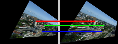 56 Figura 31: par original da sequência conhecida como agamenon Assim como no primeiro caso de teste, não foi encontrada uma diferença maior que dois pixels no eixo-y entre os 36 pontos