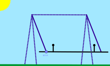 No último modelo proposto pelo site Balanço Vai e Vem - o aluno trabalha o conceito de quadrilátero, mais especificamente com o conceito de paralelogramo.