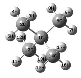 51 Os átomos de hidrogênio desses agrupamentos terminais sofrem um deslocamento químico diferente, devido ao acoplamento dos hidrogênios 4-H e 16-H com os hidrogênios dos carbonos 5-C e 11-C,