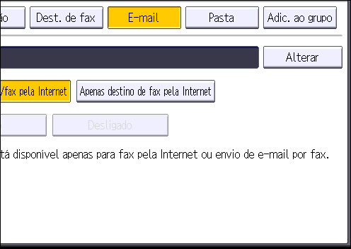 6. Digitalizar 4. Pressione [Alterar] em "Nome". A tela de entrada do nome é exibida. 5. Insira o nome e, em seguida, pressione [OK]. 6. Pressione [ Próximo]. 7.