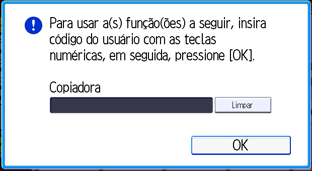 Fazer login no equipamento Fazer login no equipamento Quando a tela de autenticação é exibida Se a opção Autenticação básica, Autenticação do Windows ou Autenticação LDAP estiver ativa, a tela de