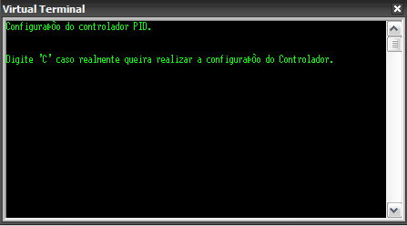 52 Figura 4.12 - Inicialização dos parâmetros do controlador PID no modo de operação normal. Além disso, este sistema permite a configuração dos parâmetros do controlador PID.