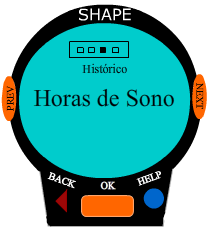 OK. Se quiser voltar para trás prima BACK; 8. Se premir OK verá o feedback do SHAPE, depois de as observar poderá clicar em OK ou BACK para voltar ao menu principal.