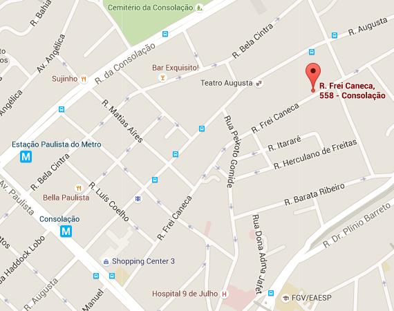 25 LOCALIZAÇÃO Nosso escritório fica em frente ao Shopping Frei Caneca, a dez minutos da estação Consolação da linha verde do metrô.